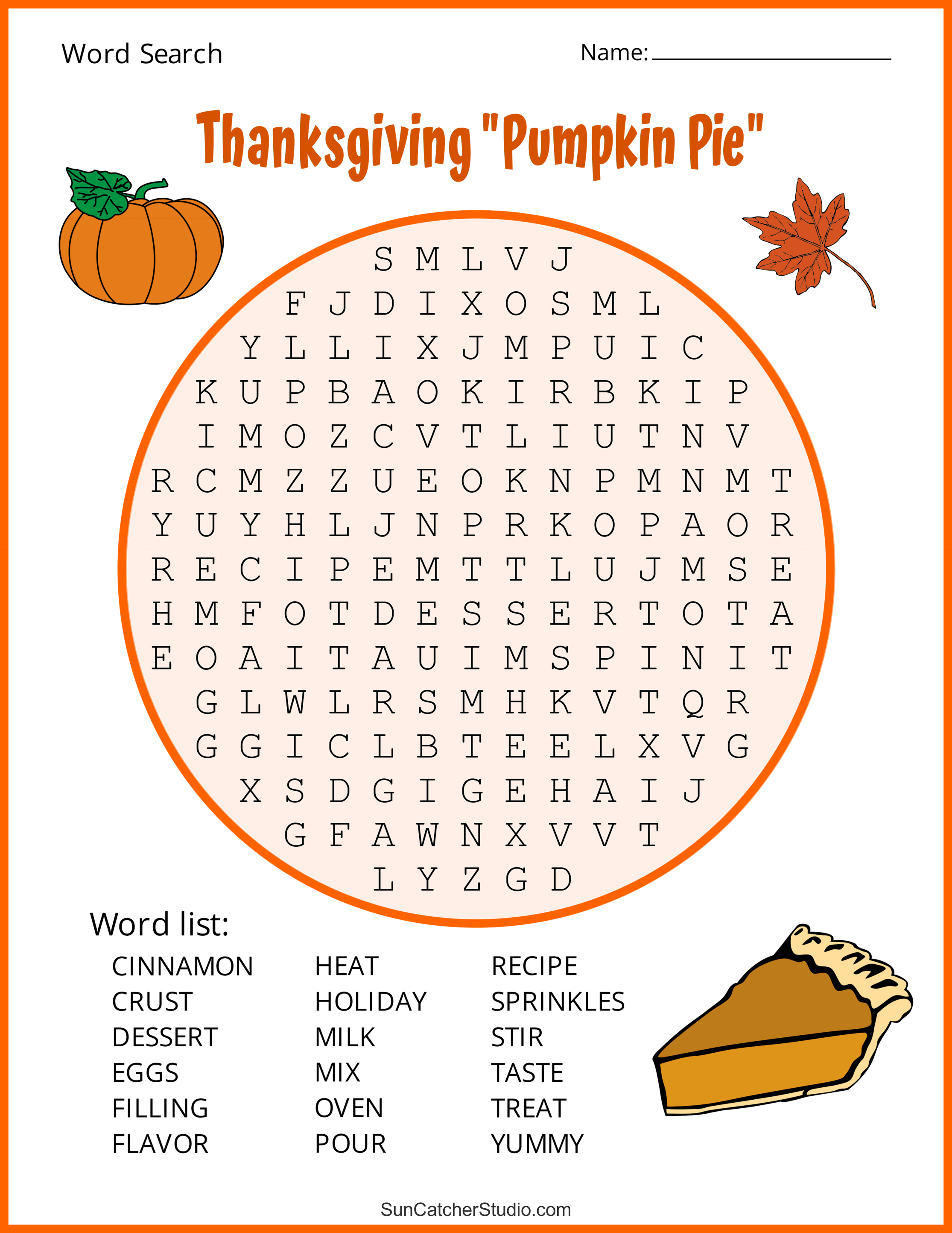 thanksgiving word search (free printable puzzles) – free